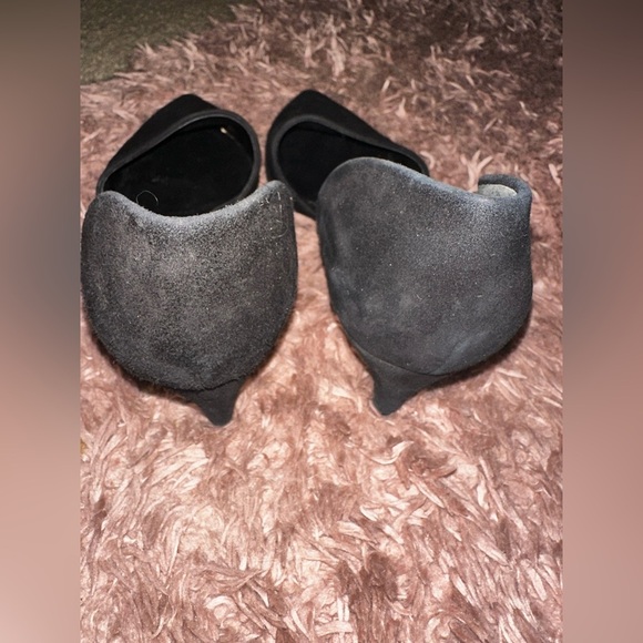 Vince Black suede Women's pointed kitten Heels 8 formal office - Picture 12 of 15